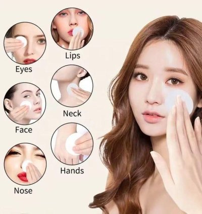 100pcs Pure Cotton Face Pads Ideal for Skincare and Cosmetics