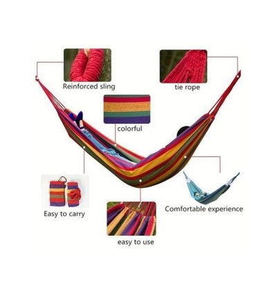 Canvas Hammock Outdoor Camping Sleeping Swing Hammock